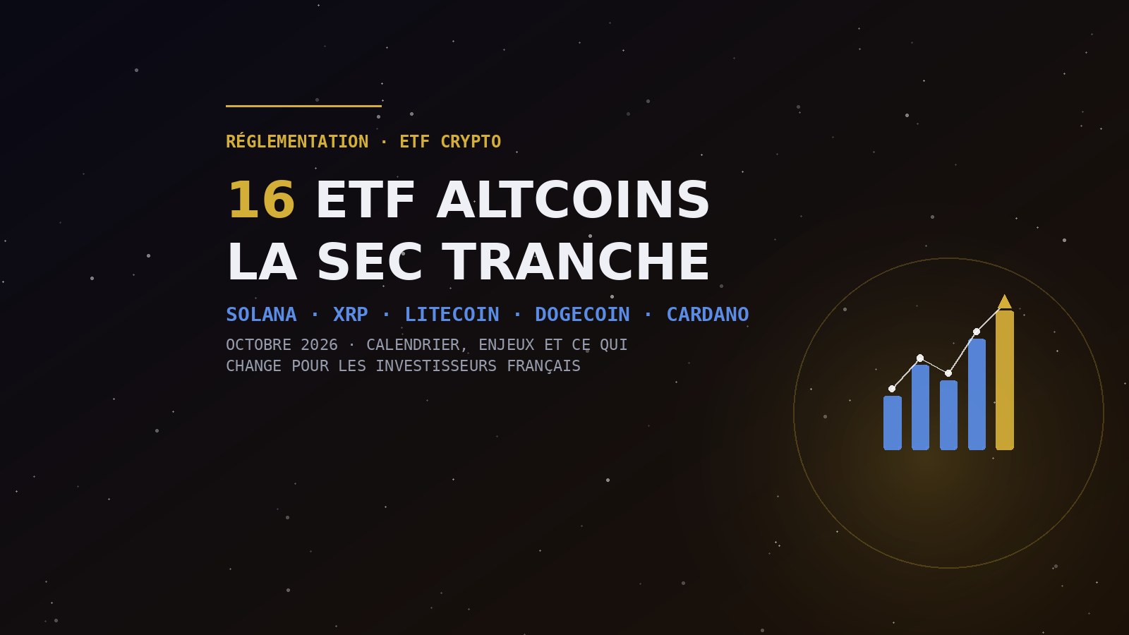 ETF altcoins : Solana, XRP, Litecoin, 16 décisions de la SEC