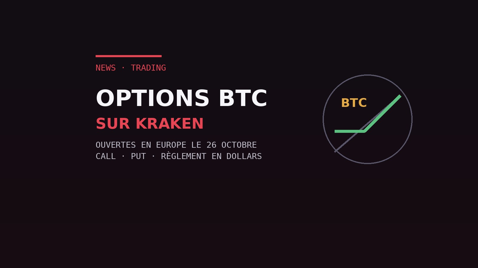 Options bitcoin sur Kraken : ce qui change